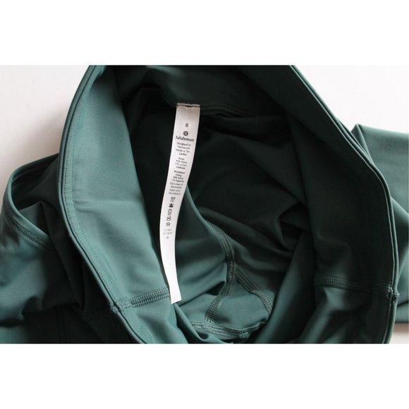 Lululemon Fast & Free 7/8 Tight II Nulux 25" Green Smoke Size 8 - Picture 10 of 10